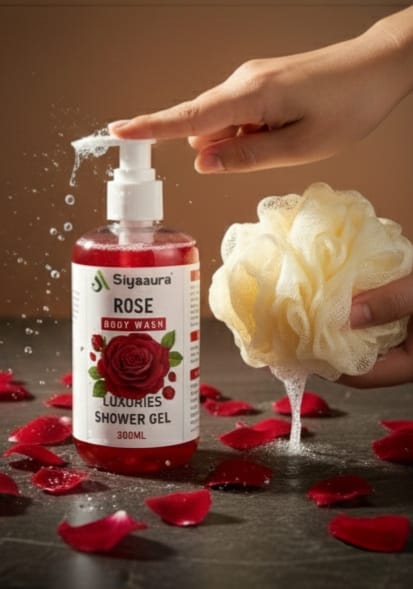 SiyaAura Rose Body Wash - Luxuries Shower Gel (300ML)