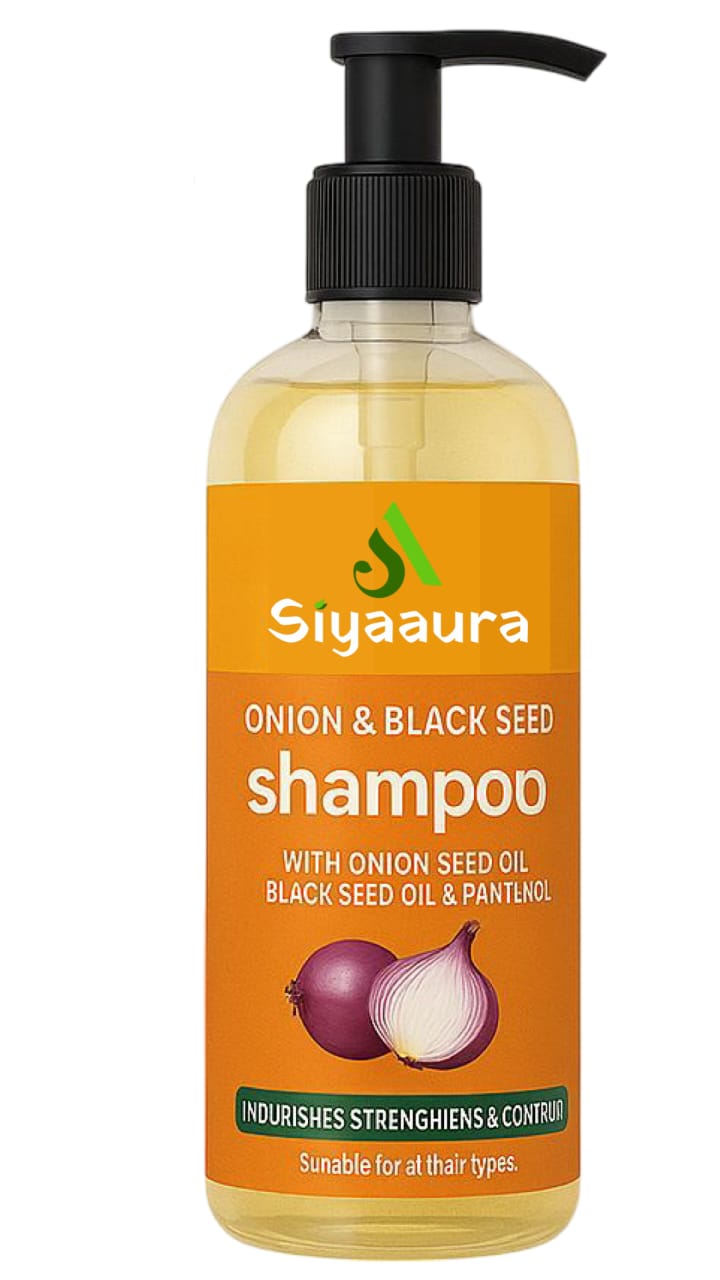 Siyaaura Onion & Black Seed Shampoo – With Onion Seed Oil, Black Seed Oil & Panthenol