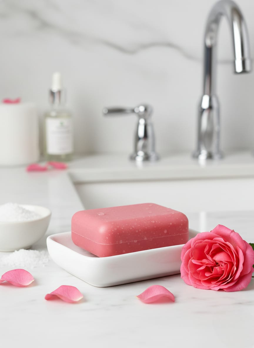 Siyaaura Pink Rose Luxury Artisan Soap – Handmade Moisturizing Bathing Bar (100g)