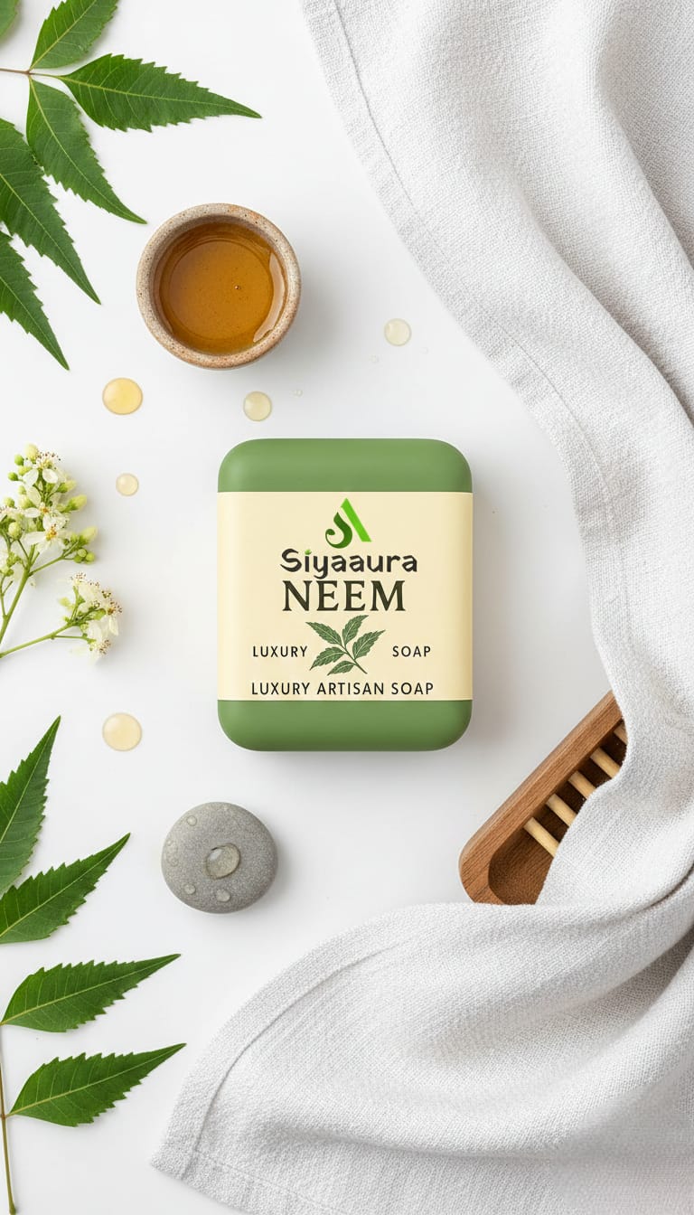Siyaaura Neem Luxury Artisan Soap – 100% Natural Neem Extract