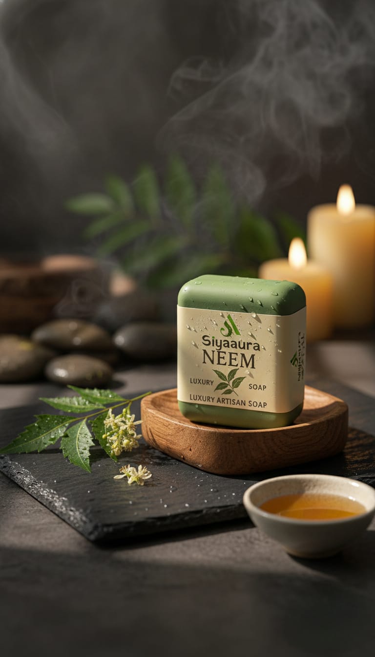 Siyaaura Neem Luxury Artisan Soap – 100% Natural Neem Extract