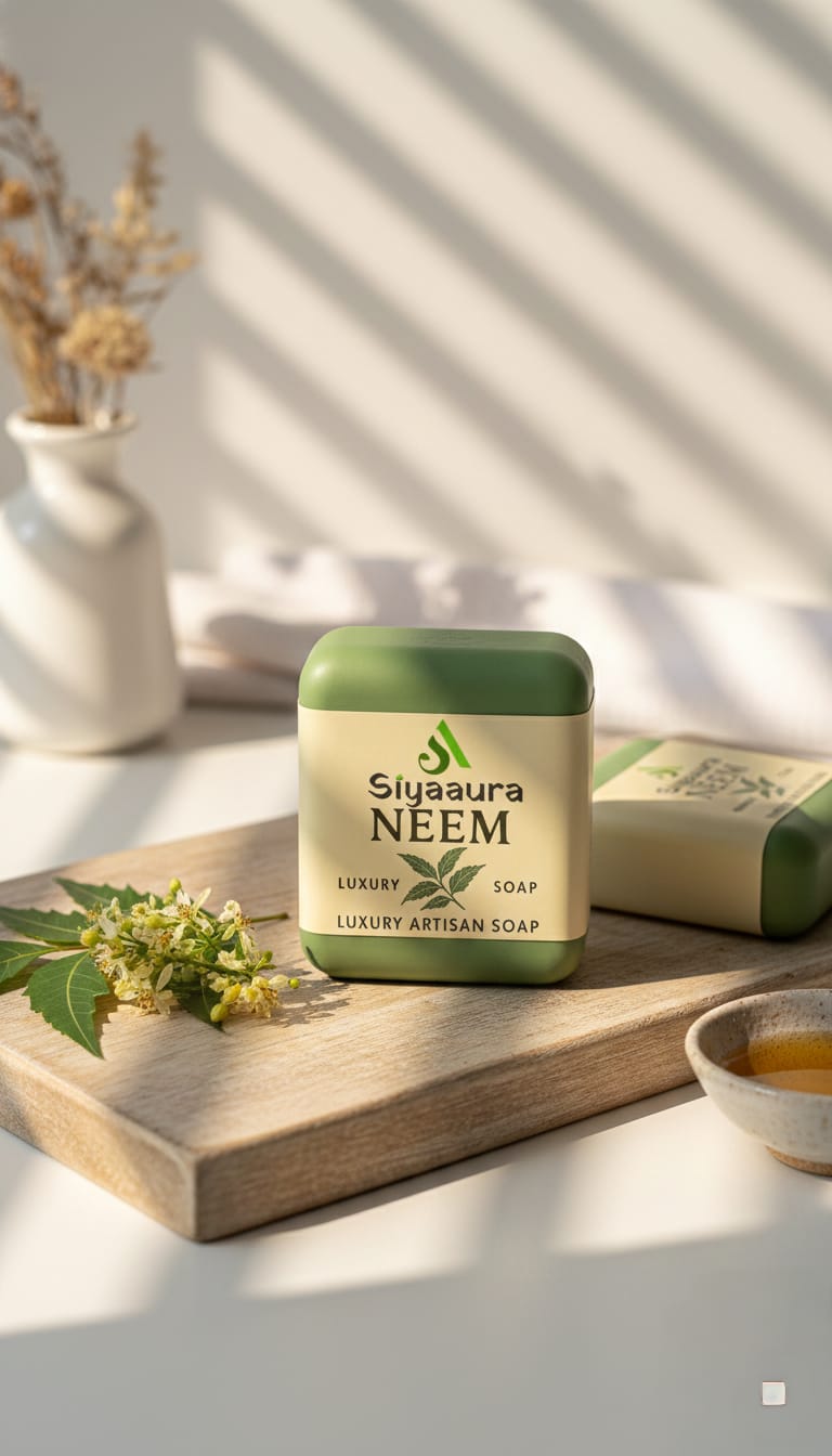 Siyaaura Neem Luxury Artisan Soap – 100% Natural Neem Extract