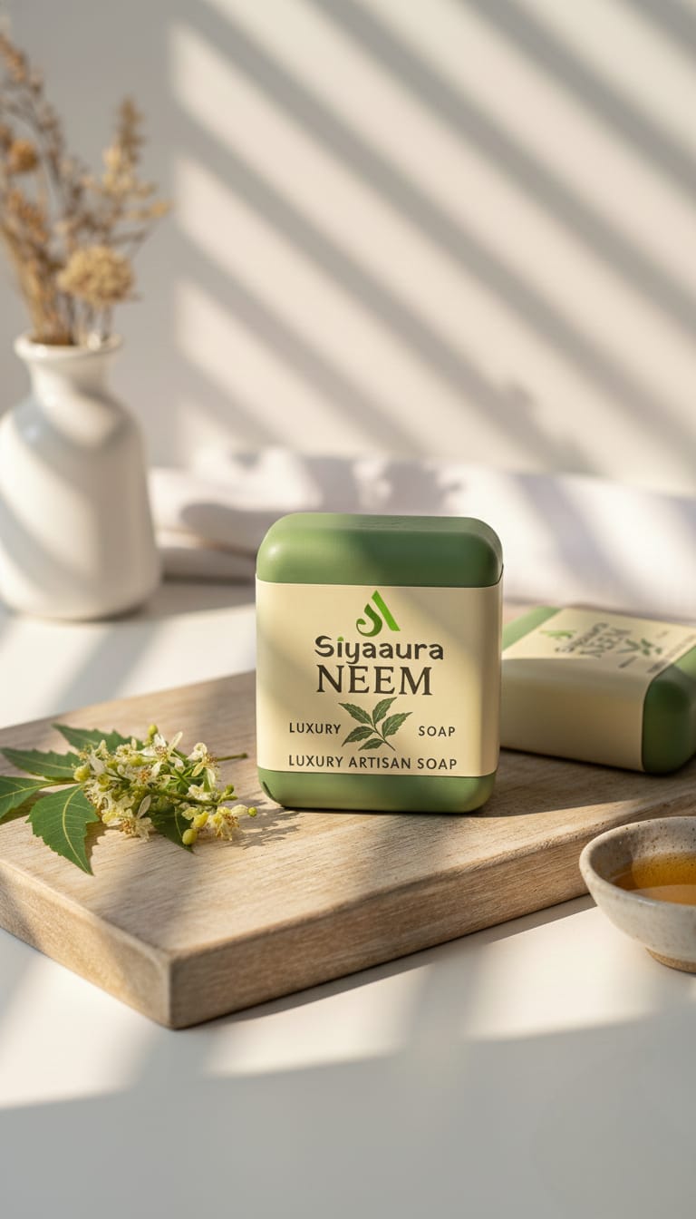 Siyaaura Neem Luxury Artisan Soap – 100% Natural Neem Extract