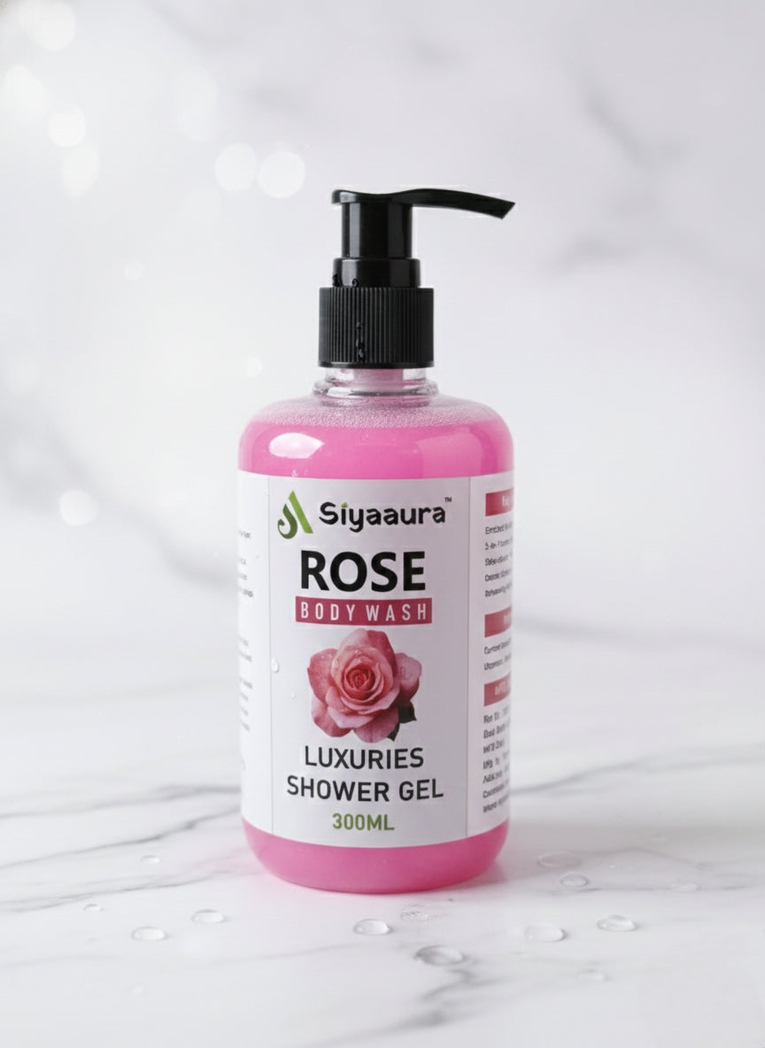 SiyaAura Rose Body Wash - Luxuries Shower Gel (300ML)