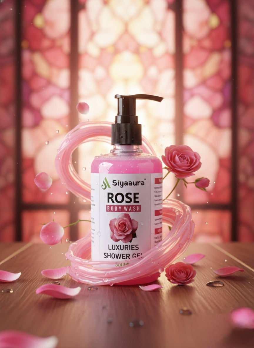 SiyaAura Rose Body Wash - Luxuries Shower Gel (300ML)