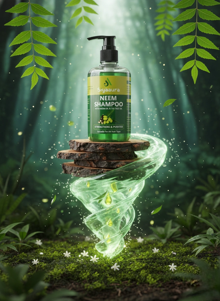 Siyaaura Neem Shampoo – With Neem Oil & Tea Tree Oil | Strengthens & Purifies
