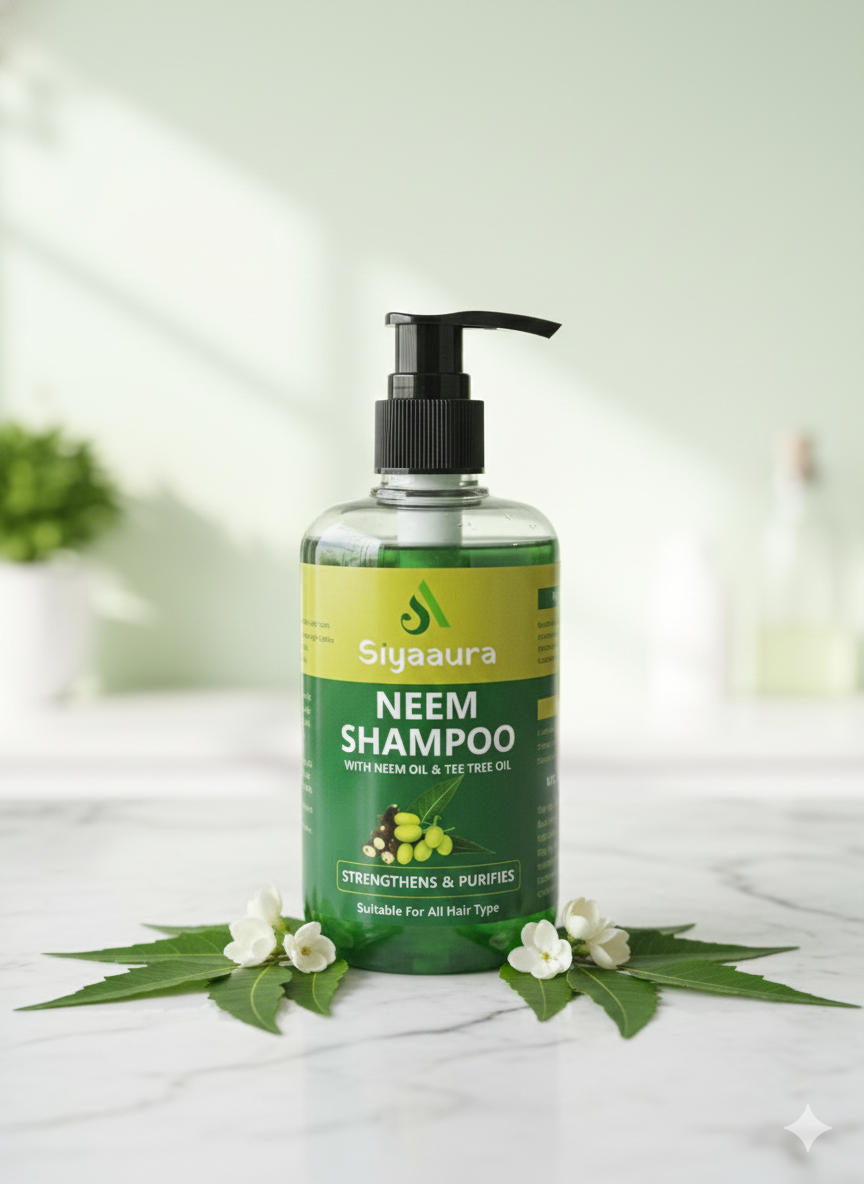 Siyaaura Neem Shampoo – With Neem Oil & Tea Tree Oil | Strengthens & Purifies
